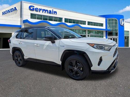 White 2019 Toyota RAV4 Hybrid XSE