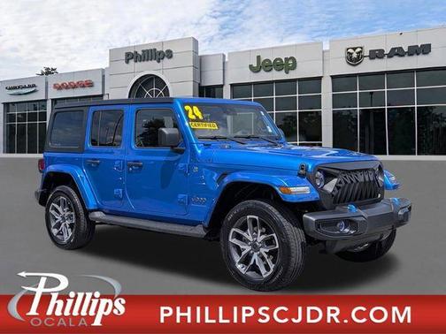 Hydro Blue Pearl 2024 Jeep Wrangler 4xe Sport