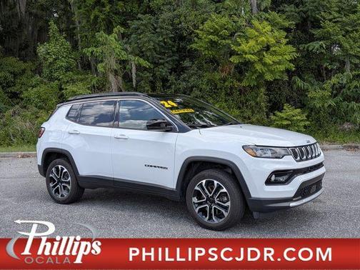 Bright White Clearcoat 2023 Jeep Compass Limited