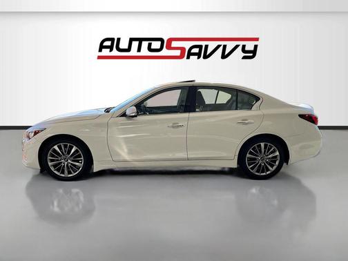 Pure White 2023 INFINITI Q50 3.0t LUXE