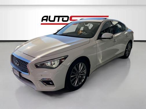 Pure White 2023 INFINITI Q50 3.0t LUXE