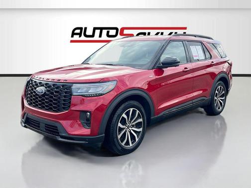 Rapid Red Metallic Tinted Clearcoat 2025 Ford Explorer ST-Line