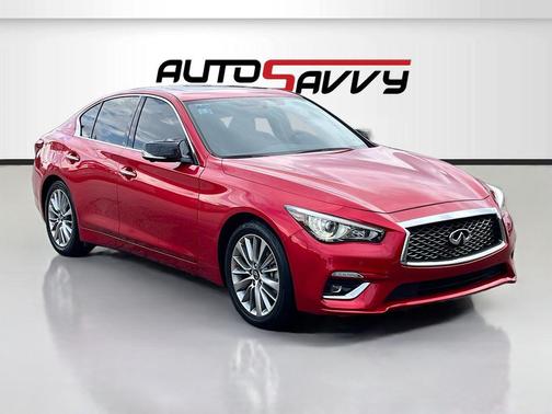 Dynamic Sunstone Red 2023 INFINITI Q50 3.0t LUXE
