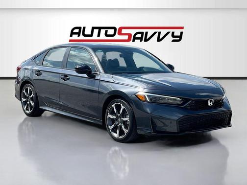 Gray 2025 Honda Civic Hybrid Sport Touring