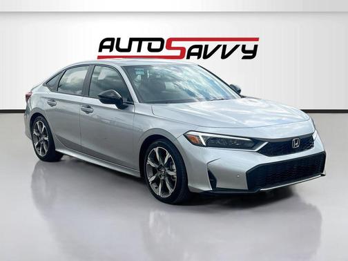 Solar Silver Metallic 2026 Honda Civic Hybrid Sport Touring