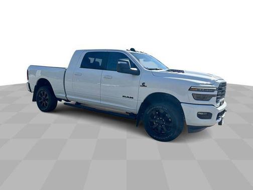 Bright White Clearcoat 2025 RAM 3500 Laramie Mega Cab 4x4 6'4' Box
