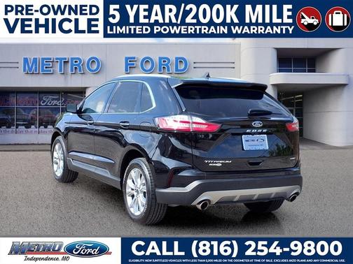 Agate Black Metallic 2024 Ford Edge Titanium