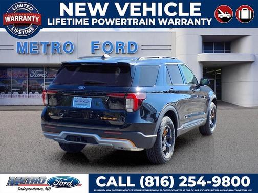 Agate Black Metallic 2026 Ford Explorer Tremor