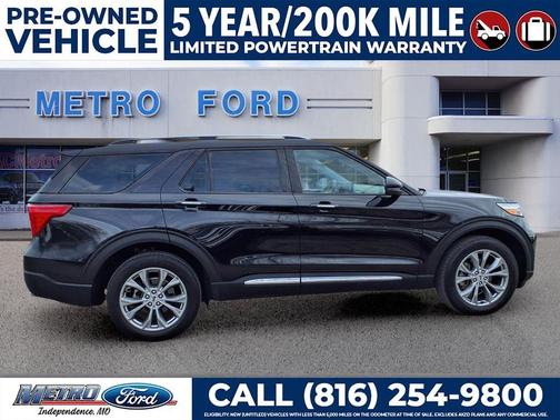 Agate Black Metallic 2023 Ford Explorer Limited