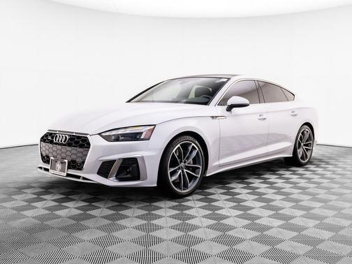 Glacier White Metallic 2023 Audi A5 Sportback 45 S Line Premium Plus