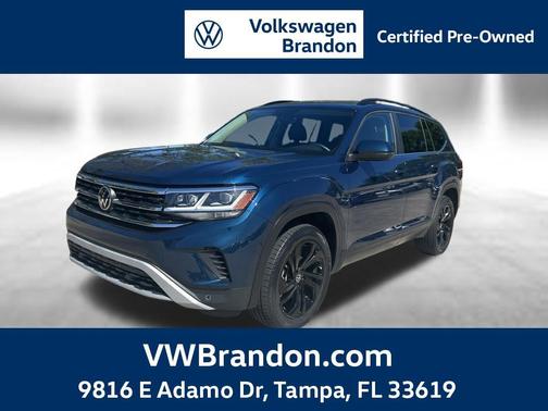 Tourmaline Blue Metallic 2023 Volkswagen Atlas 3.6L SE w/Technology