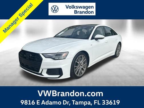 Glacier White Metallic 2023 Audi A6 55 Premium Plus