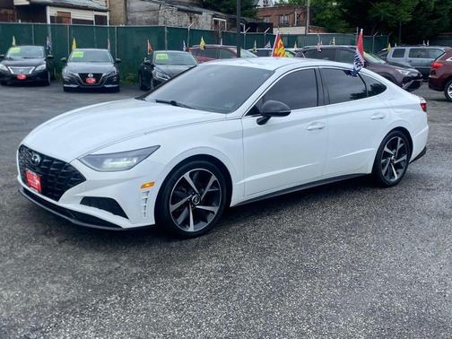 Quartz White 2021 Hyundai SONATA SEL Plus