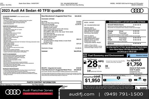 2023 Audi A4 40 Premium