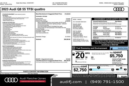 2023 Audi Q8 55 Premium Plus