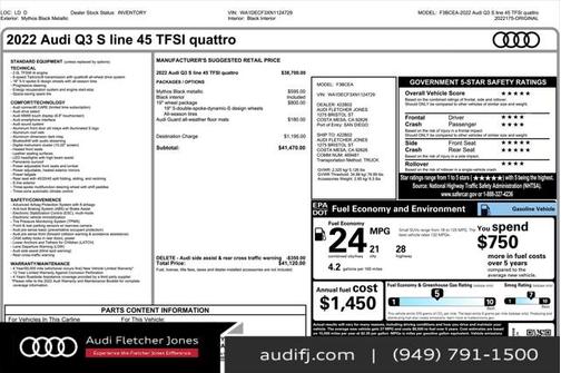 2022 Audi Q3 45 S line Premium