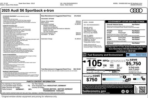 2025 Audi S6 e-tron Premium