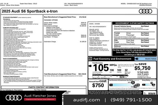 2025 Audi S6 e-tron Premium