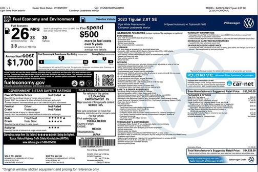 2023 Volkswagen Tiguan 2.0T SE