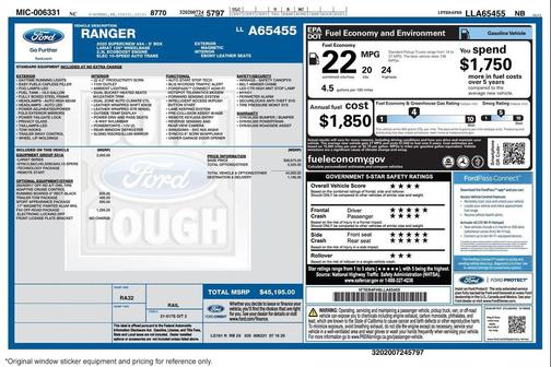 2020 Ford Ranger LARIAT