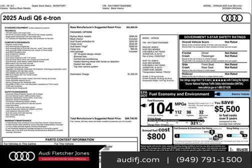 2025 Audi Q6 e-tron Premium