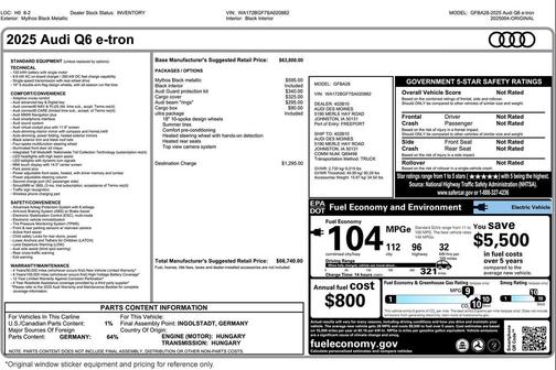 2025 Audi Q6 e-tron Premium