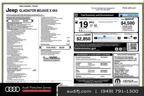 2024 Jeep Gladiator Mojave X