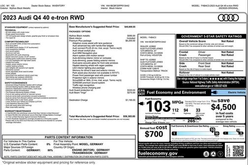 2023 Audi Q4 e-tron Premium Plus 40 RWD