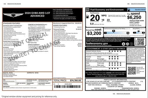 2024 Genesis GV80 3.5T
