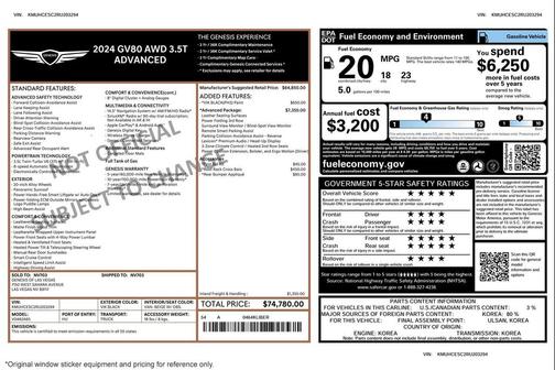 2024 Genesis GV80 3.5T