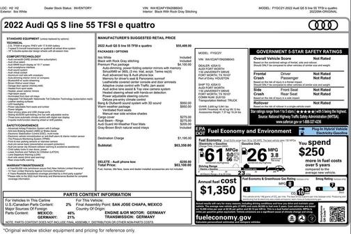 Ibis White 2022 Audi Q5 55 S line Premium Plus