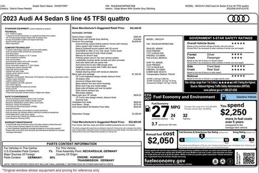 2023 Audi A4 45 S line Premium Plus