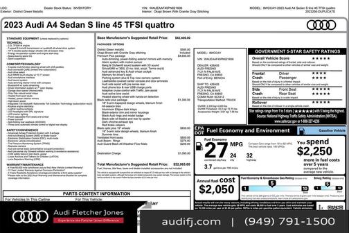 2023 Audi A4 45 S line Premium Plus