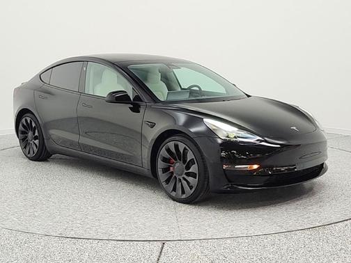 Solid Black 2021 Tesla Model 3 Performance