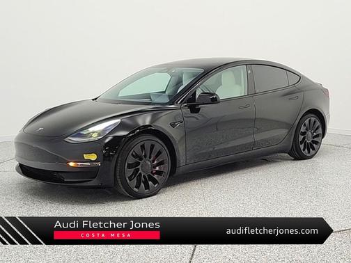 Solid Black 2021 Tesla Model 3 Performance