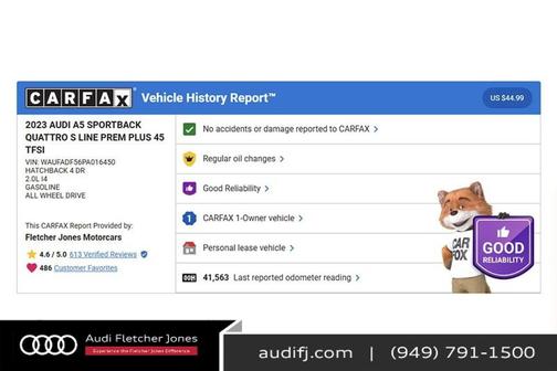 2023 Audi A5 Sportback 45 S Line Premium Plus