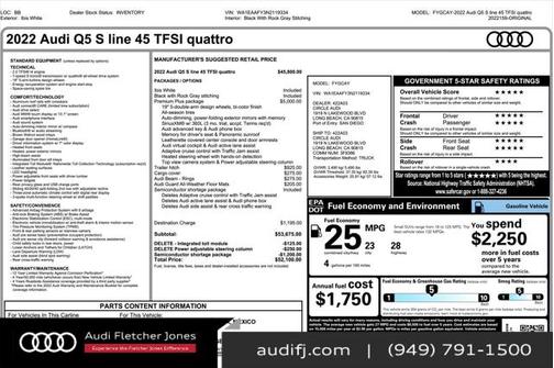 2022 Audi Q5 45 S line Premium Plus