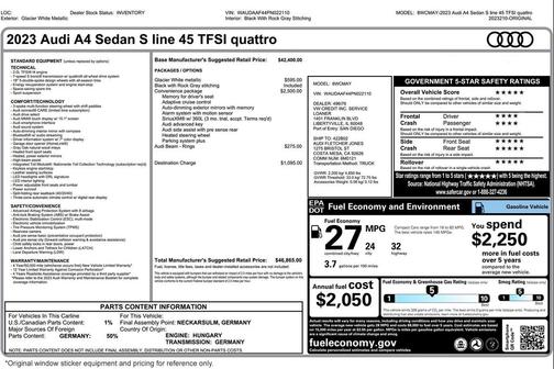 2023 Audi A4 45 S line Premium