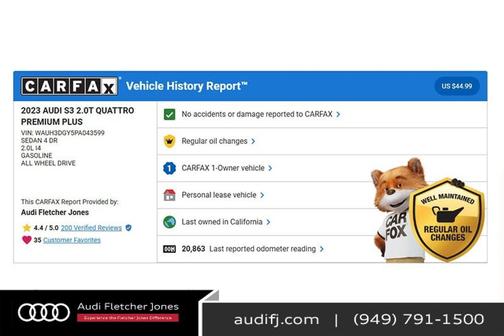 2023 Audi S3 Premium Plus TFSI quattro S tronic