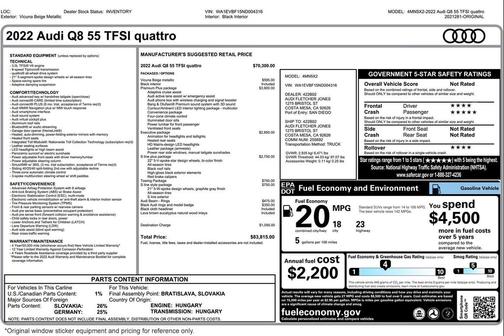 2022 Audi Q8 55 Premium Plus
