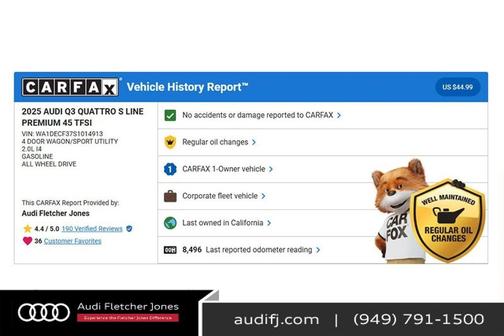 2025 Audi Q3 Premium 45 TFSI S line quattro Tiptronic