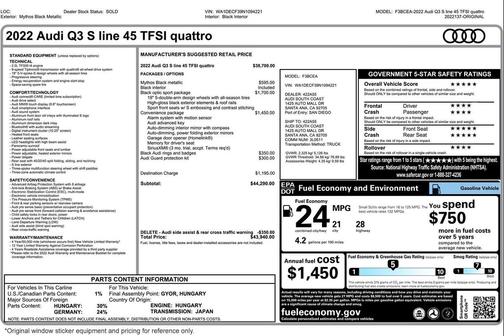 2022 Audi Q3 45 S line Premium