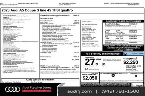 2023 Audi A5 45 S line Premium Plus