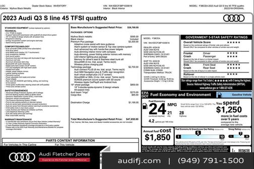 2023 Audi Q3 45 S line Premium Plus
