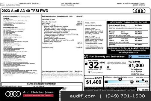 2023 Audi A3 Premium