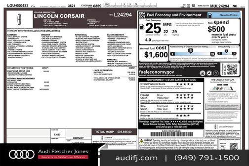 2021 Lincoln Corsair Standard