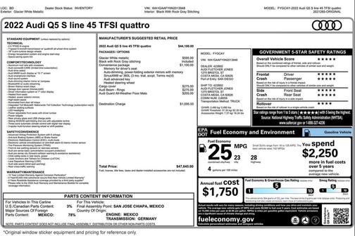 2022 Audi Q5 45 S line Premium