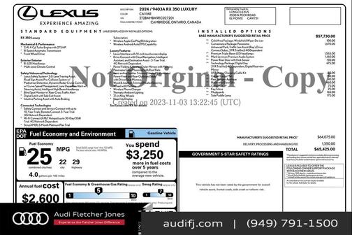 2024 Lexus RX 350 Luxury