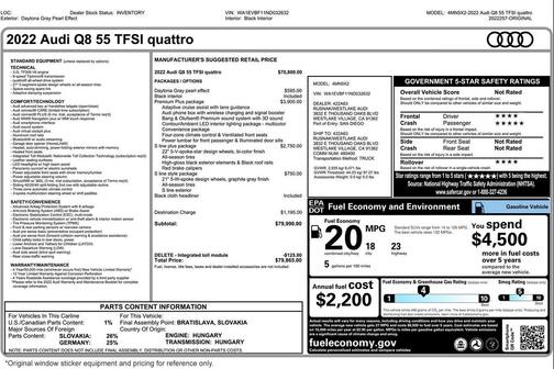 2022 Audi Q8 55 Premium Plus
