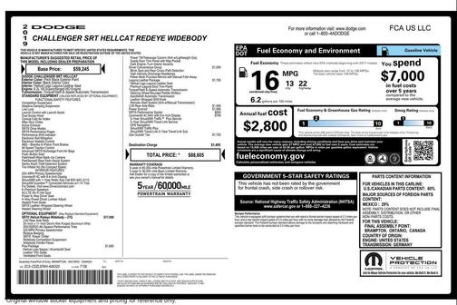 2019 Dodge Challenger SRT Hellcat